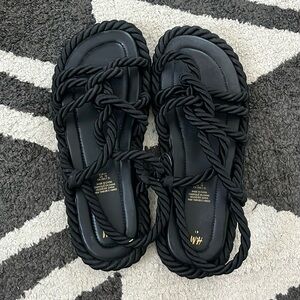Women’s Black H&M Rope Sandals